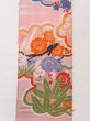 画像4: N0217A 名古屋帯 女性用着物 化繊  薄い 桃色 菊 【中古】 【USED】 【リサイクル】 ★★☆☆☆ (4)