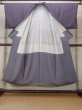 画像2: N0814E  女性用 織  シルク（正絹） 淡い 深い 紫色, 縞 【中古】 【USED】 【リサイクル】 ★☆☆☆☆ (2)